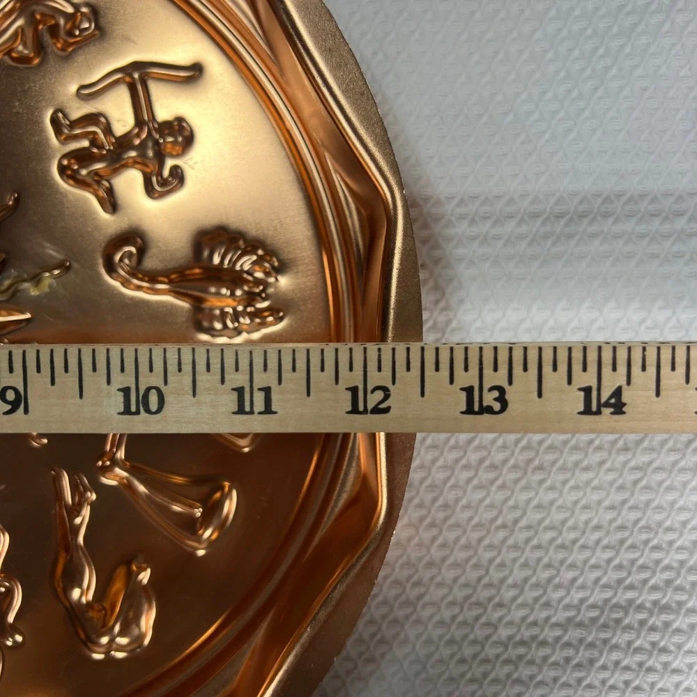 VTG Zodiac Astrology Sunburst Copper Tone Metal Gelatin‎ Mold  Wall Decor 12